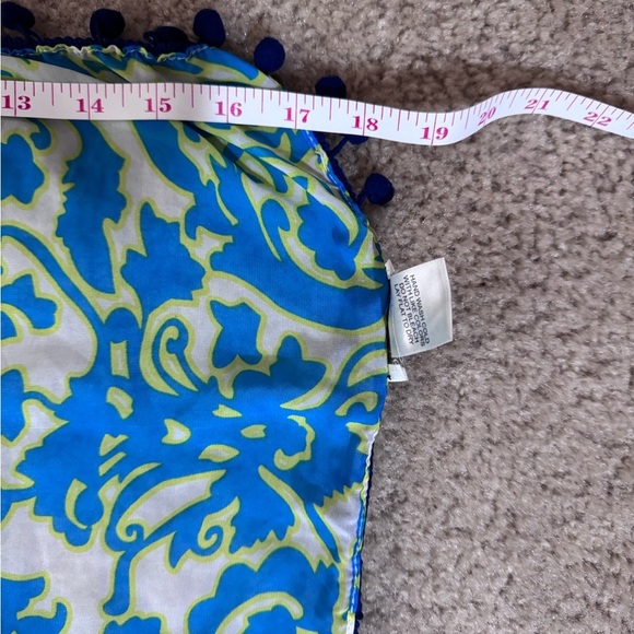 Charming Charlie Soft Floral Print Scarf with Pom Poms Borders - Picture 8 of 10